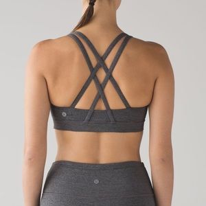 Lululemon Energy Bra Heathered Black size 6